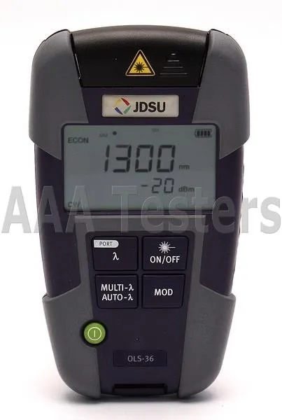 Тестер JDSU/VIAVI OLS-36 SM MM Fiber Optic Light Source Portable Quad 2303/21 OM