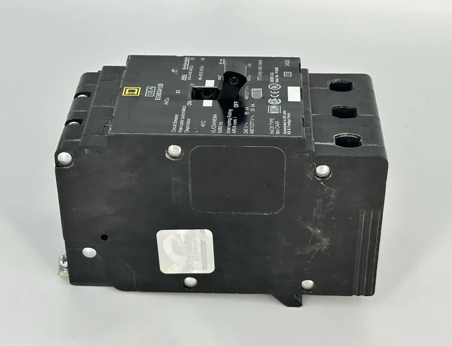 Автоматический выключатель Square D EGB34125 3 Pole 125 Amp 480V Circuit Breaker — фото лота 2