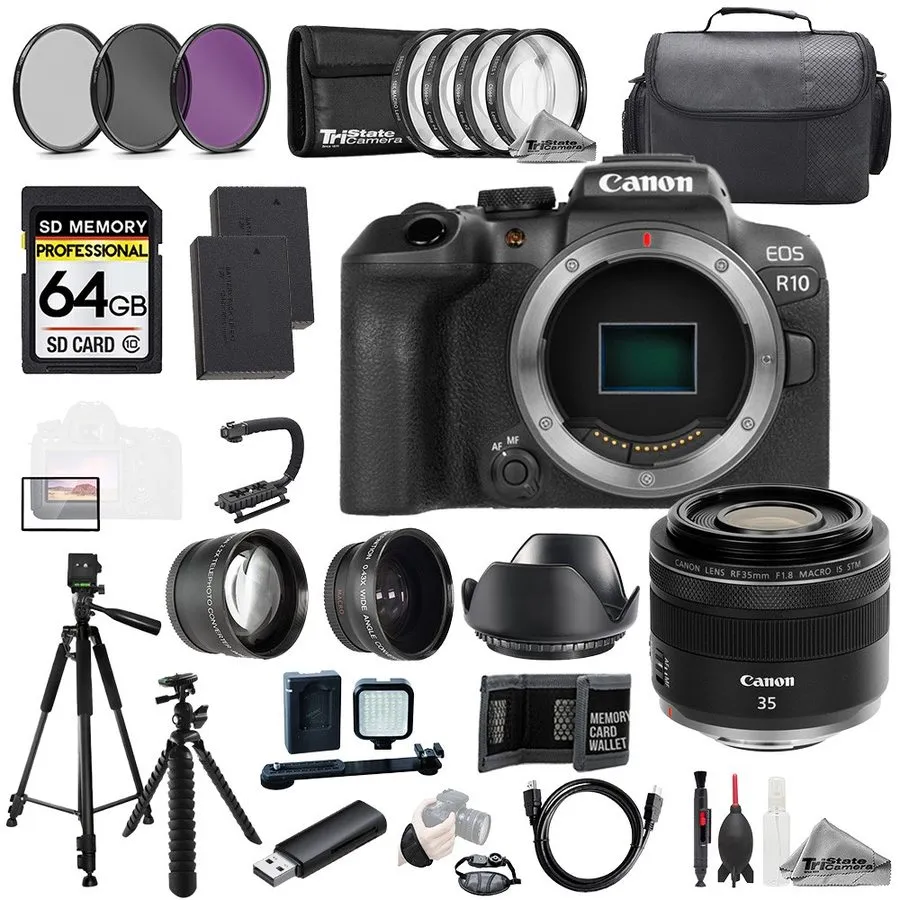 Объектив Canon EOS R8 + Canon RF 50mm f/1.8 STM Lens+64GB+ExtBat+9PCFltr-MEGAKit
