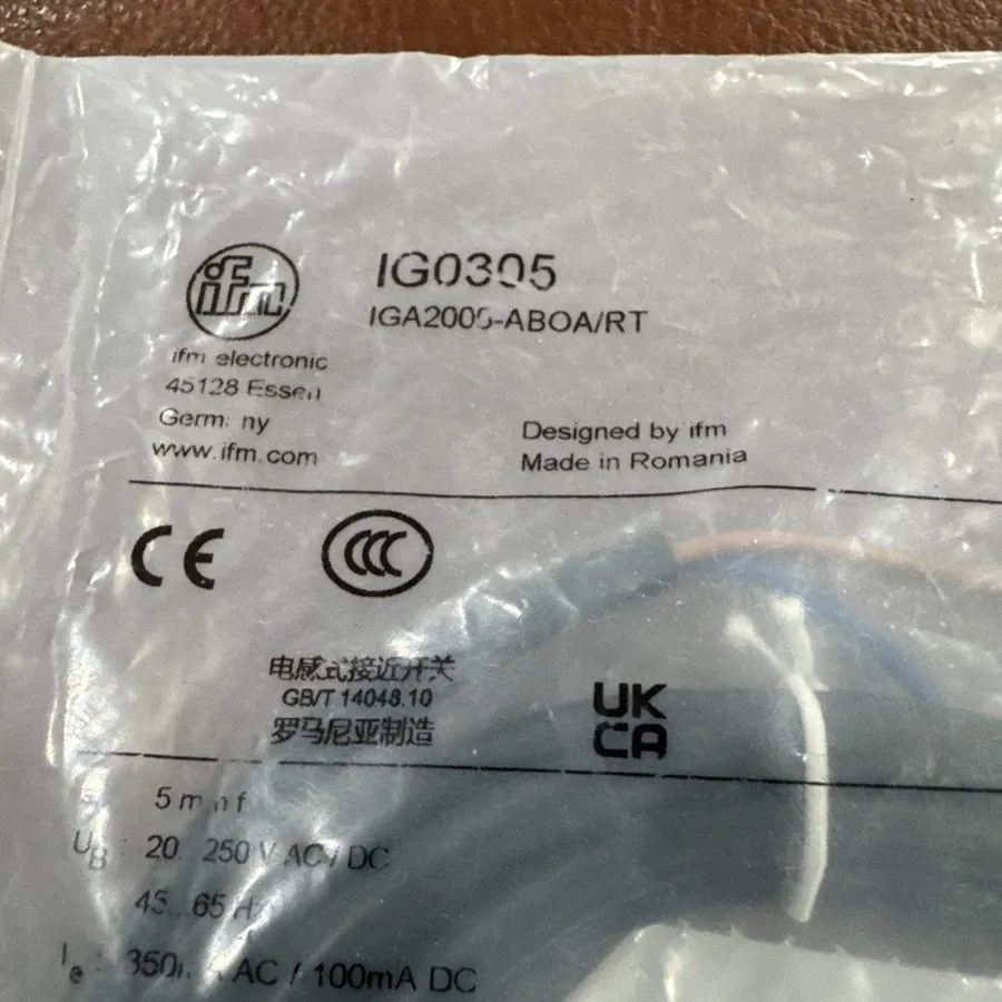 Датчик приближения IGA2005-ABOA IFM Efector Proximity Sensor, 20-250VAC/DC, 45-6