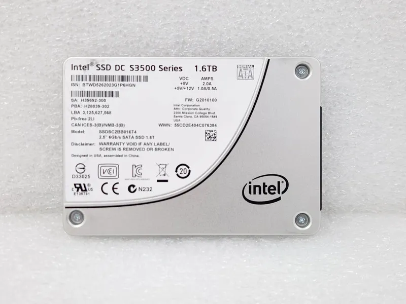 Intel DC S3500 SSDSC2BB016T4 1.6TB SSD 2.5-Inch 6Gb/s Solid State Drives