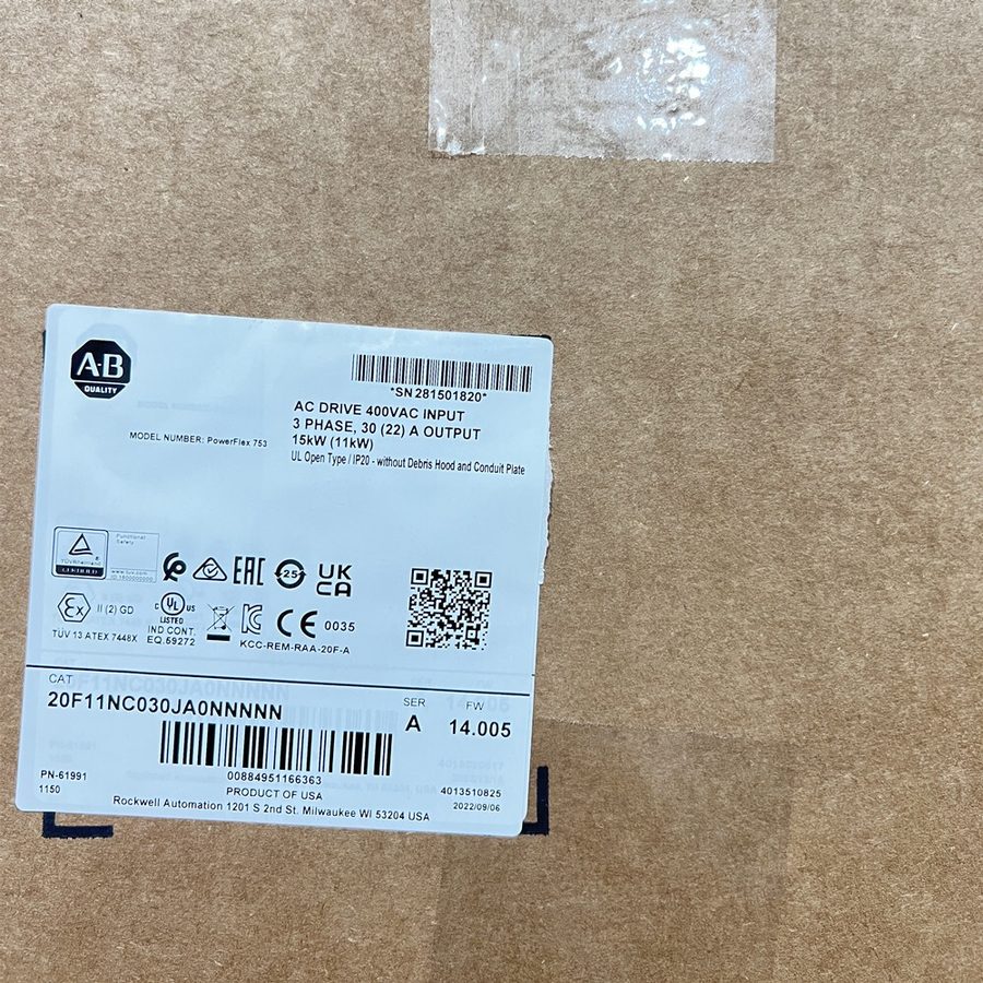 Частотный преобразователь Allen-Bradley 20F11NC030JA0NNNNN PowerFlex Air Cooled 