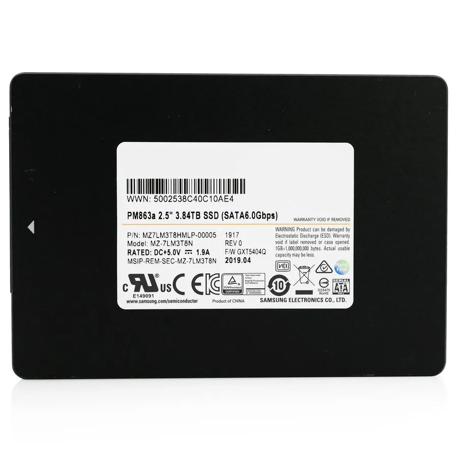 SSD-накопитель Samsung PM863a 3.84TB SATA SSD MZ7LM3T8HMLP Enterprise 96% Health