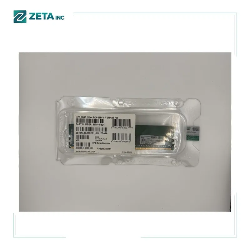 Модуль памяти 840757-091 HPE 16GB (1x16GB) 1R x4 DDR4-2666V RDIMM Smart Memory
