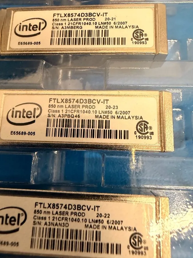 Трансивер DELL DPN: 0XYD50 Intel FTLX8574D3BCV-IT 10G SFP+SR 850nm LC SFP