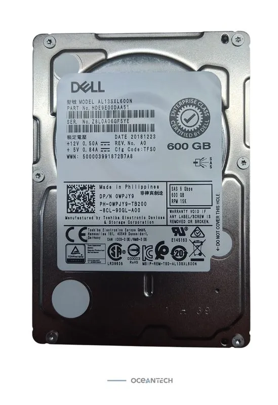 Жёсткий диск WPJY9 DELL TOSHIBA AL13SXL600N 600GB 6Gbs 15K 3.5'' SAS HDD W348K W — фото лота 1