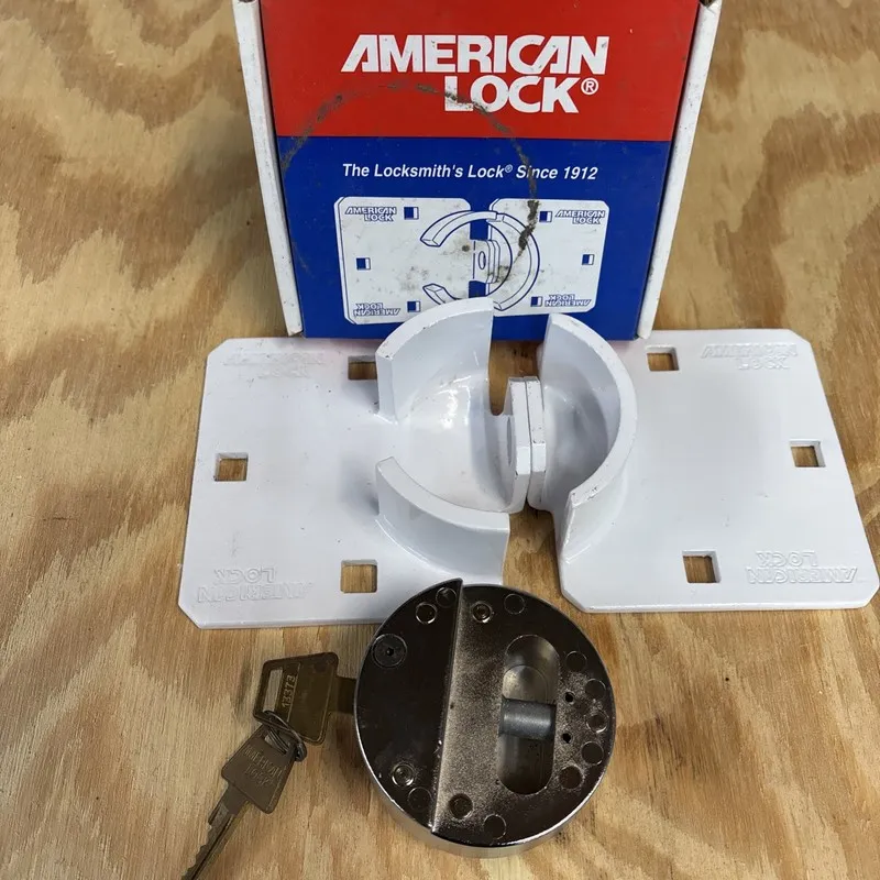 Такелажная скоба American Lock A800LHCD 2 7/8" High Security Hasp Shackle Lock — фото лота 1