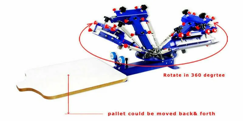 Плата Full Set 4Color 1Station Silk Screen Printing Equipment&Materials Kit DIY