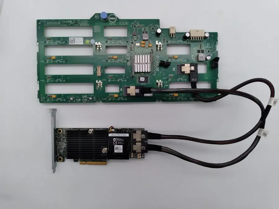 Контроллер Dell Poweredge T620 Backplane Board 0X4V7W & PERC H710 017MXW w/ Batt