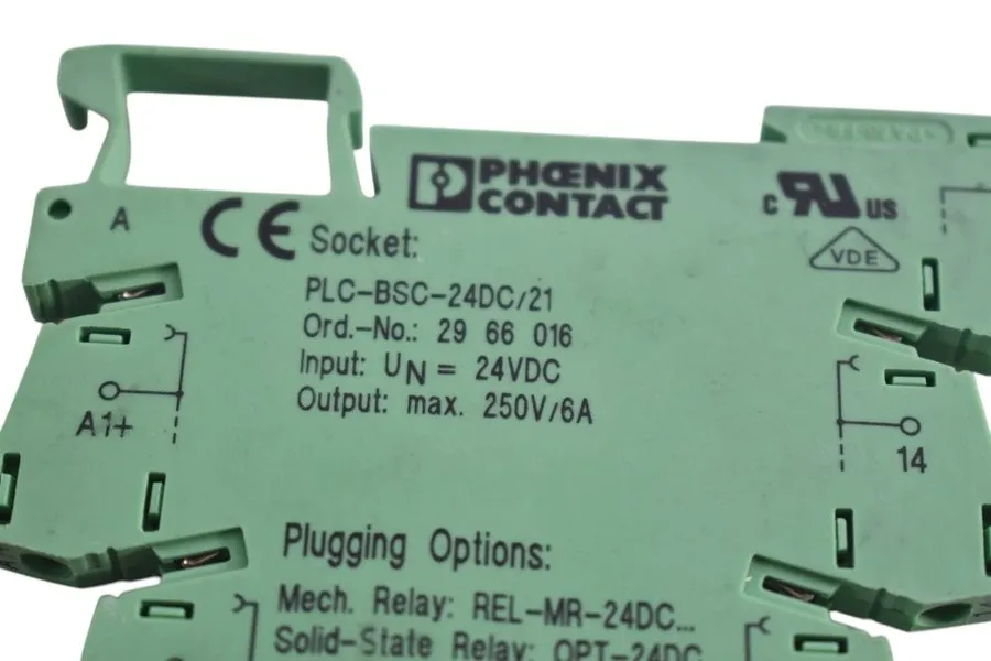 Колодка реле Phoenix Contact 2966016 Relay Socket SPDT 250V 6A, 24VDC Coil, DIN 