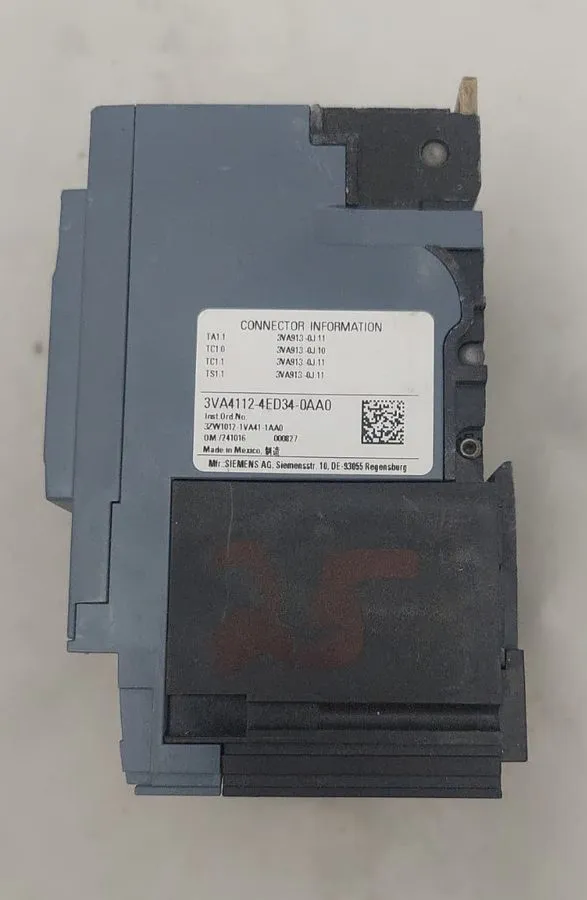 Автоматический выключатель Siemens 3VA4112-4ED34-0AA0 3 Pole, 125 Amps, 480 Volt