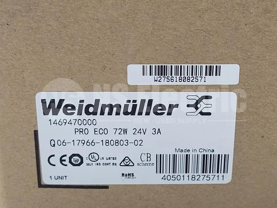 Блок питания Weidmuller 1469470000 PRO ECO DIN Rail Power Supply 72W 24V 3A