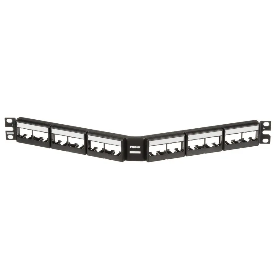 Патч-панель Panduit CPPLA24WBLY Mini-Com 24 Port Angled Modular Patch Panel Port