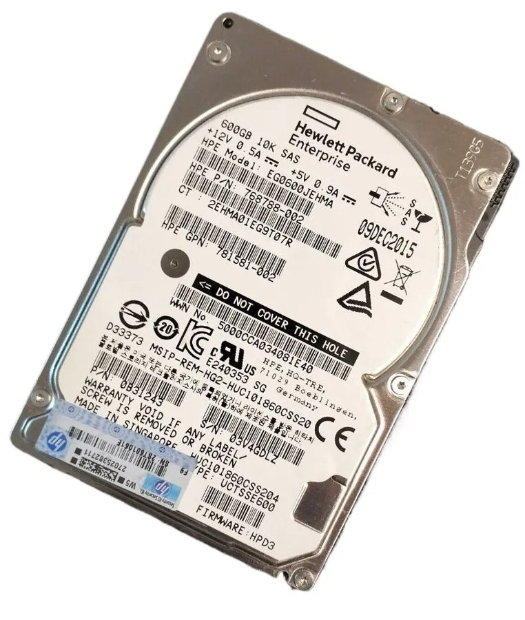 Жёсткий диск P6GJX DELL HGST 600GB 12G SAS 10K 2.5" HDD HARD DRIVE HUC101860CSS2