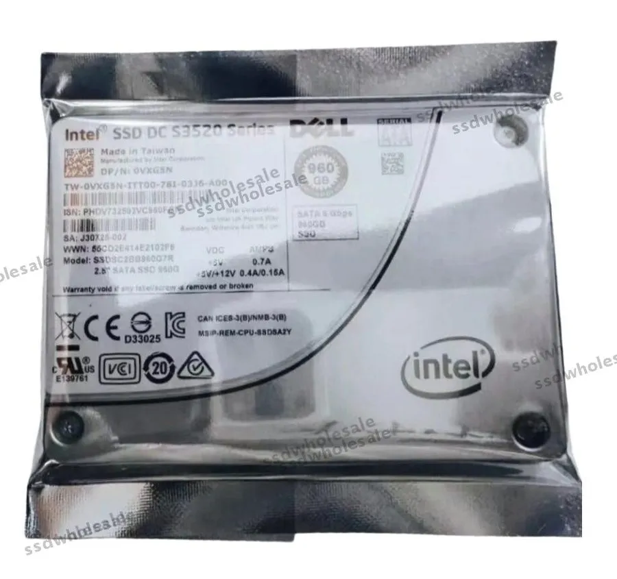 SSD-накопитель DELL OVXG5N Intel DC S3520 960GB 2.5" SATA 6Gb/s MLC SSDSC2BB960G