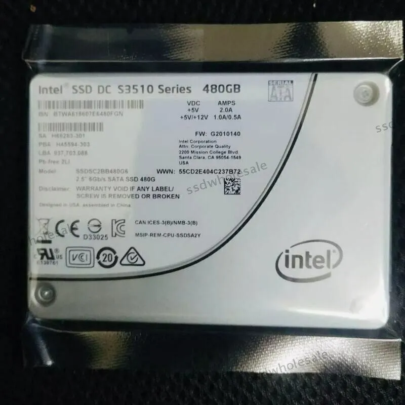 SSD-накопитель Intel DC S3510 480GB 2.5" SATA 6Gb/s MLC SSD SSDSC2BB480G6 State 