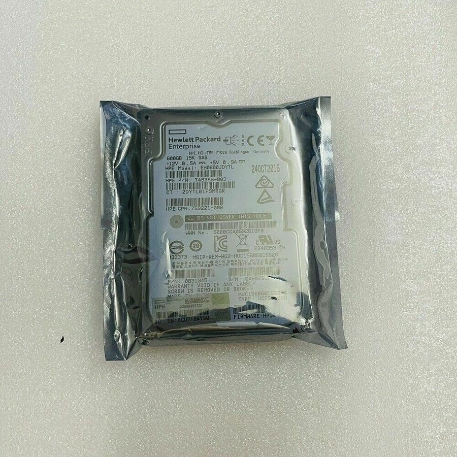 Жёсткий диск HPE 748385-003 600GB 15K SAS 12Gb/s LFF 2.5" Hard Drive EH0600JDYTL