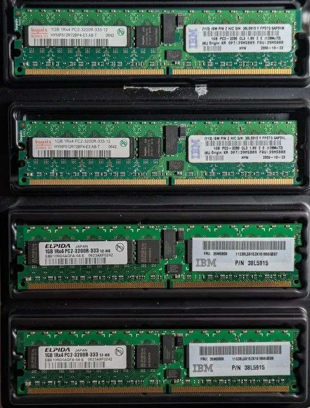Модуль памяти x 1GB IBM PC2-3200R DDR2 ECC Registered Server RAM 4GB Tot Hynix E