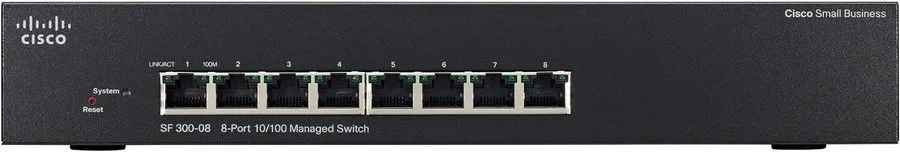 Коммутатор Cisco 8 port 10/100 managed ethernet switch SF300-08