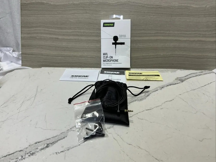 Микрофон Shure MVL-3.5MM Clip-on Microphone Black