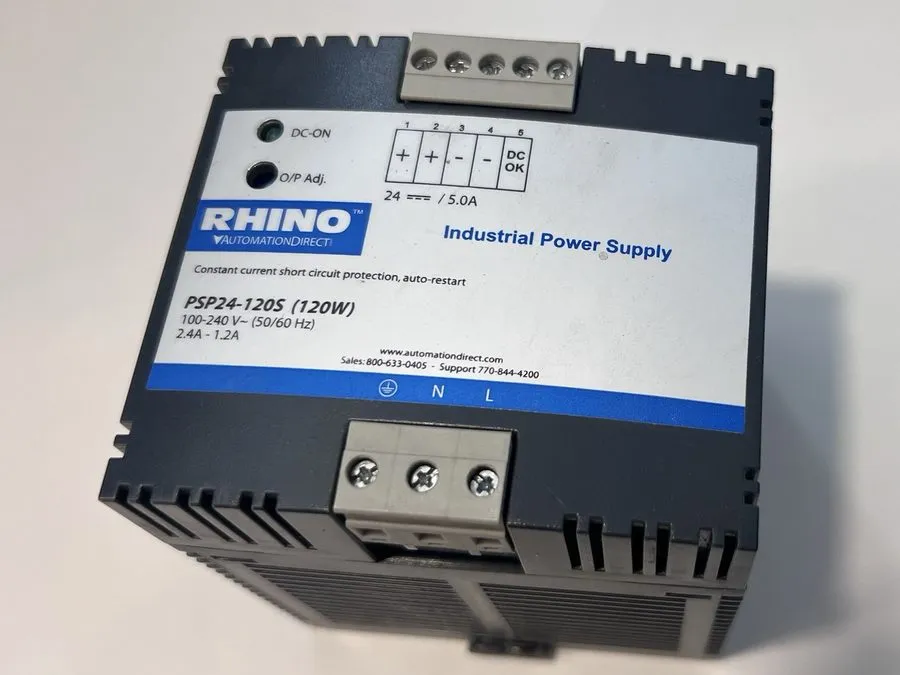 Блок питания RHINO PSP24-120S 24V DC 5A 120W DIN Rail Power Supply 120/240VAC