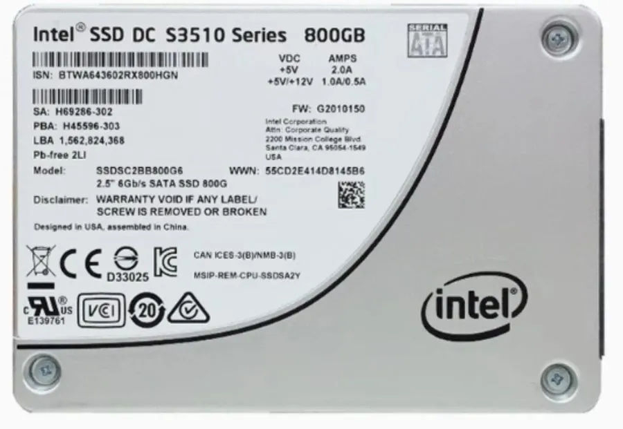 SSD-накопитель INTEL DC S3510 Series 800GB SATA III 2.5" SSD Solid State Drive S