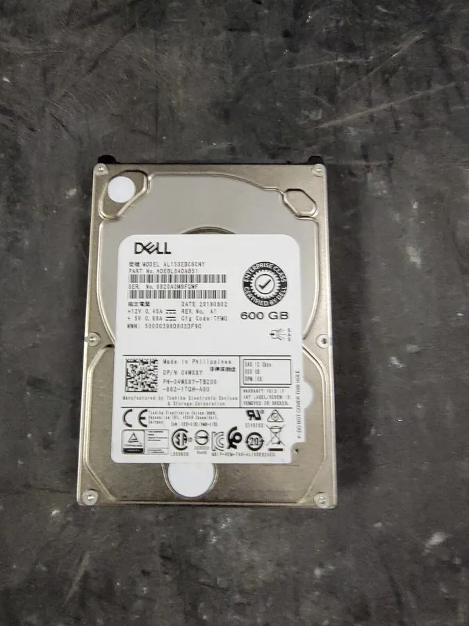 Жёсткий диск Hard Drive Dell 600GB 10K HDD SAS 12G 2.5" 512n 128MB R95FV — фото лота 1