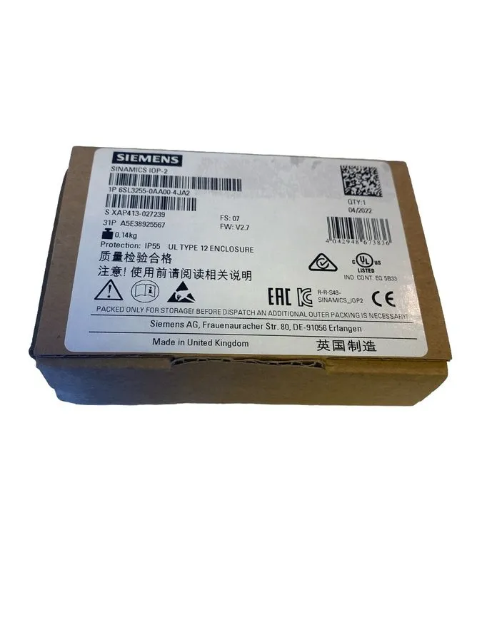 Частотный преобразователь SIEMENS 6SL3255-0AA00-4JA2 SINAMICS IOP-2 Intelligent