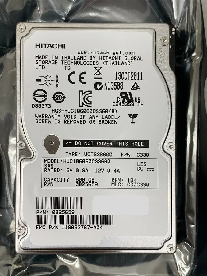Жёсткий диск HITACHI 0B25659 HUC106060CSS600 600GB 2.5 SAS 10K HDD 520 BLOCK SIZ