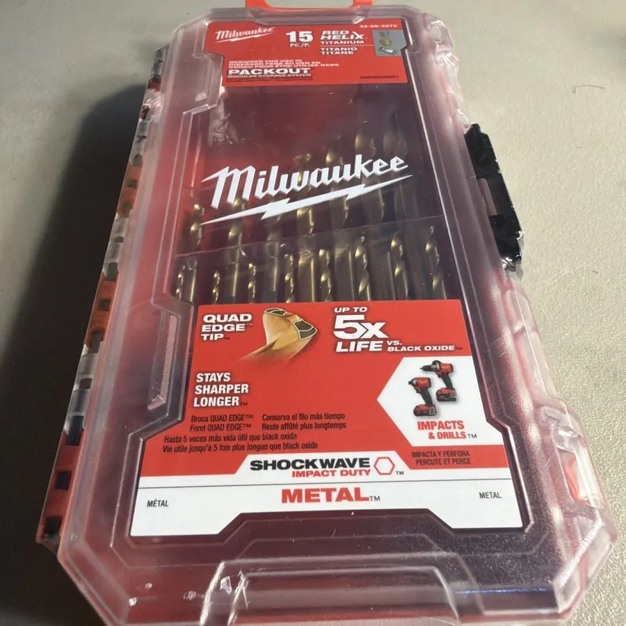 Режущий инструмент Milwaukee 48-89-4670 SHOCKWAVE Impact Duty RED HELIX Titanium — фото лота 1
