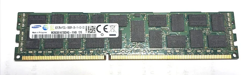 Модуль памяти Set 4 SAMSUNG M393B1K70DH0-YH9 8GB 2RX4 PC3L-10600R DDR3 SERVER RA
