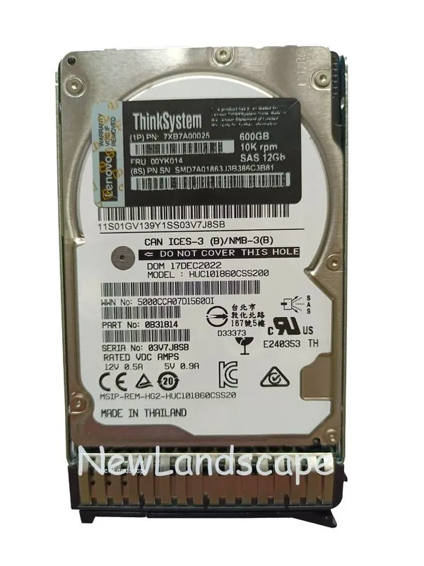 Сервер 7XB7A00025 ThinkSystem 2.5" 600GB 10K SAS 12Gb Hot Swap 512n HDD FRU 00YK