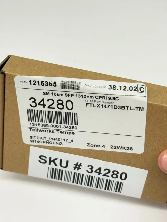 Трансивер Finisar FTLX1471D3BTL 10G SFP+ 10km 1310nm Single Mode Transceiver — фото лота 2