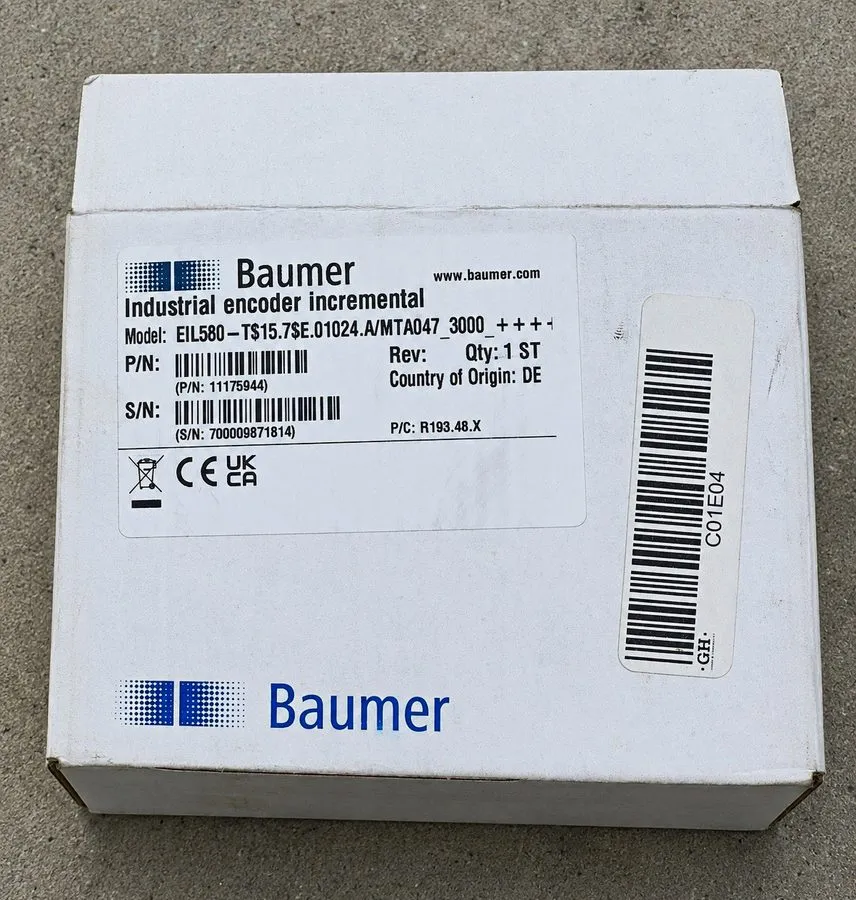 Энкодер Baumer EIL580 Industrial Incremental Encoder 11175944 1024 PPR 3000 RPM — фото лота 1
