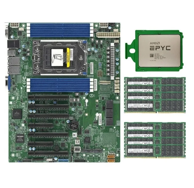 Процессор Supermicro H12SSL-i+AMD EPYC 7642 +4*32g 2666 DDR4=128g RAM