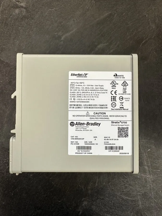 Коммутатор Allen-Bradley 1783-BMS20CGP Stratix 5700 Ethernet Switch, 18-Port w/2