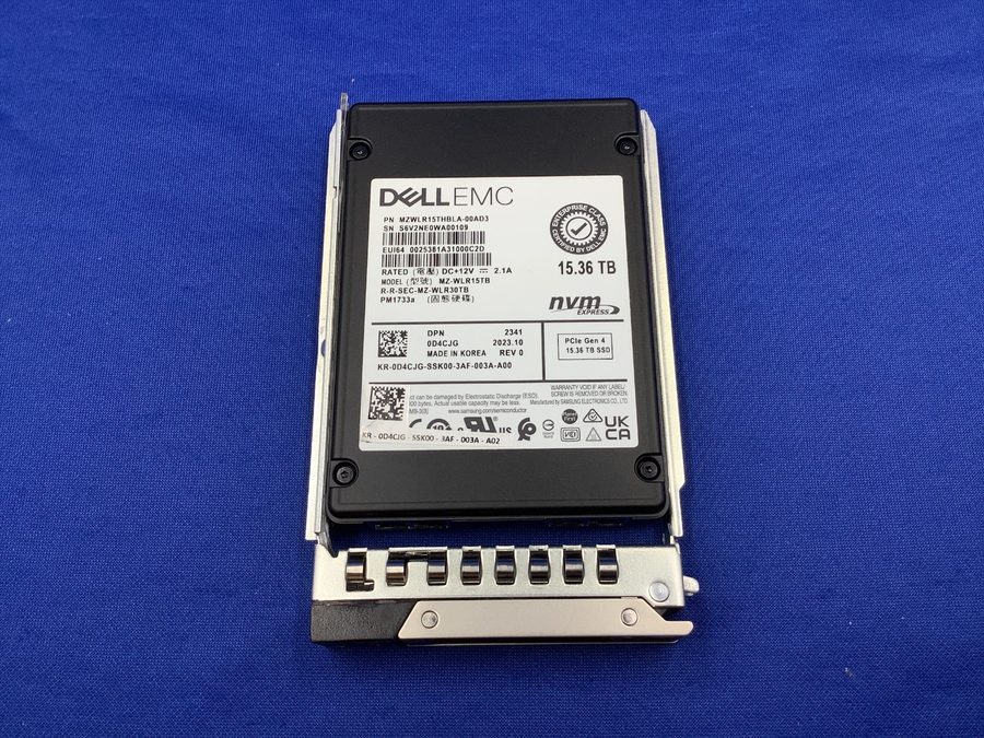 SSD-накопитель H4XPX Dell Samsung PM1733a 30.72TB NVMe PCIe Gen4 2.5" Intensive 