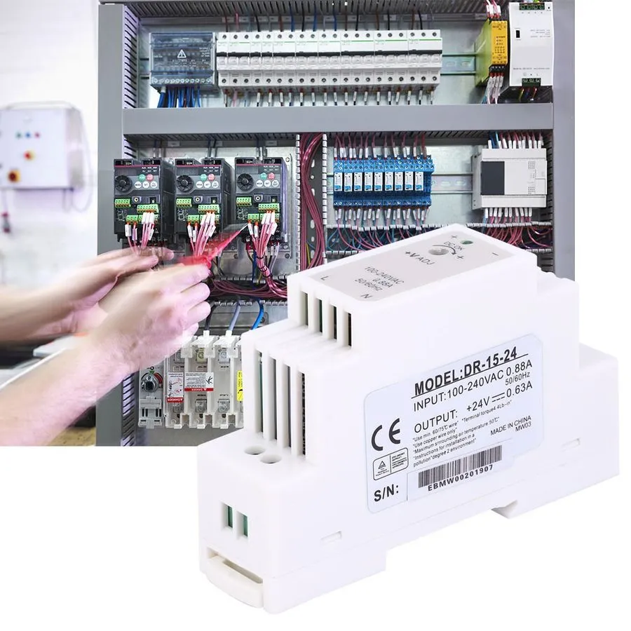 Блок питания Mean Well DR-15-24 DIN Rail Mounted AC/DC Switching Power Supply 24
