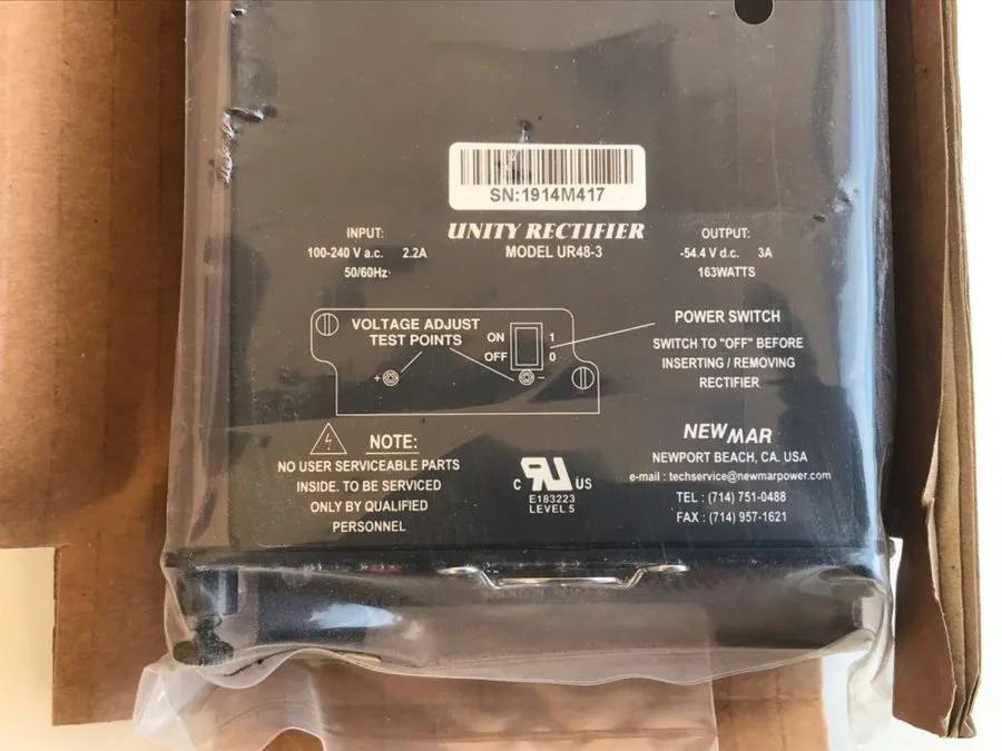 Операторское оборудование Newmar Unity Rectifier Shelf w/ Two UR48-3 & one UFP-5
