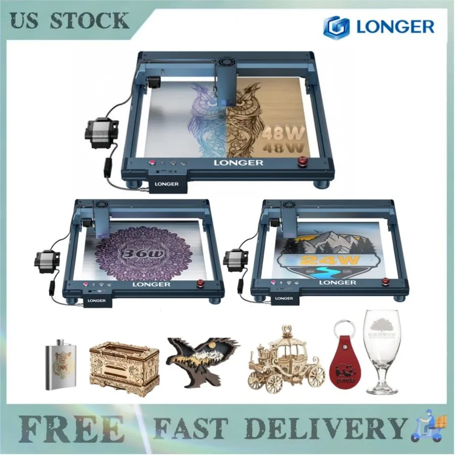 Лазерный гравёр Longer Laser B1 20W DIY Laser Engraver Cutter 36000mm/min 450x44