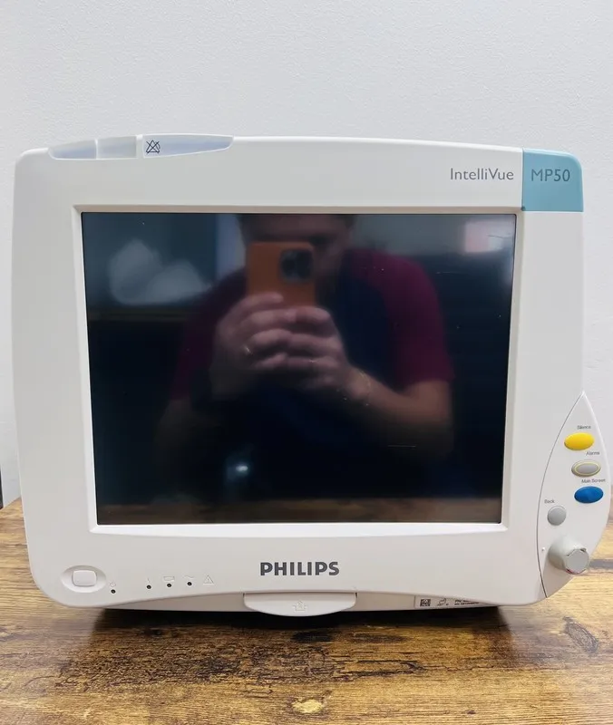 Электрокардиограф Philips IntelliVue MP50 w/ M3015A & M3001A Co2, Spo2, ECG, NIB