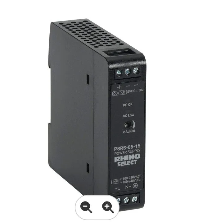 Блок питания RHINO SELECT PSRS-05-15 5VDC 3A 15W DIN Rail Power Supply — фото лота 1