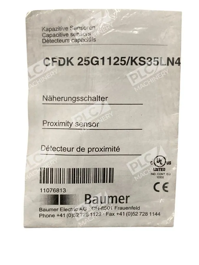 Датчик приближения Baumer CFDK 25G1125/KS35LN4 Proximity Capacitive Sensor