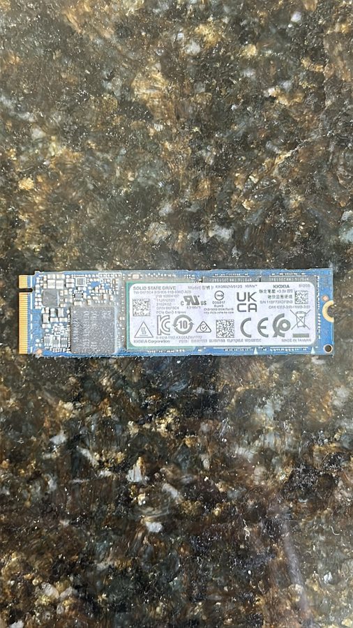 SSD-накопитель Kioxia 512GB M.2 2280 NVMe PCIe SSD KXG60ZNV512G 87% health
