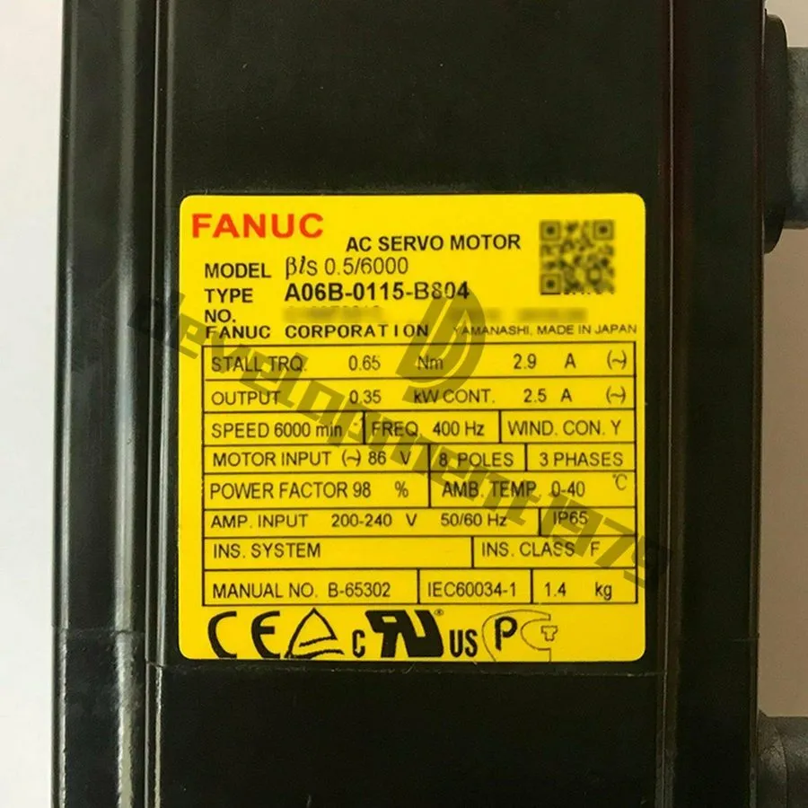 Серводвигатель Fanuc A06B-0115-B804 AC Servo Motor