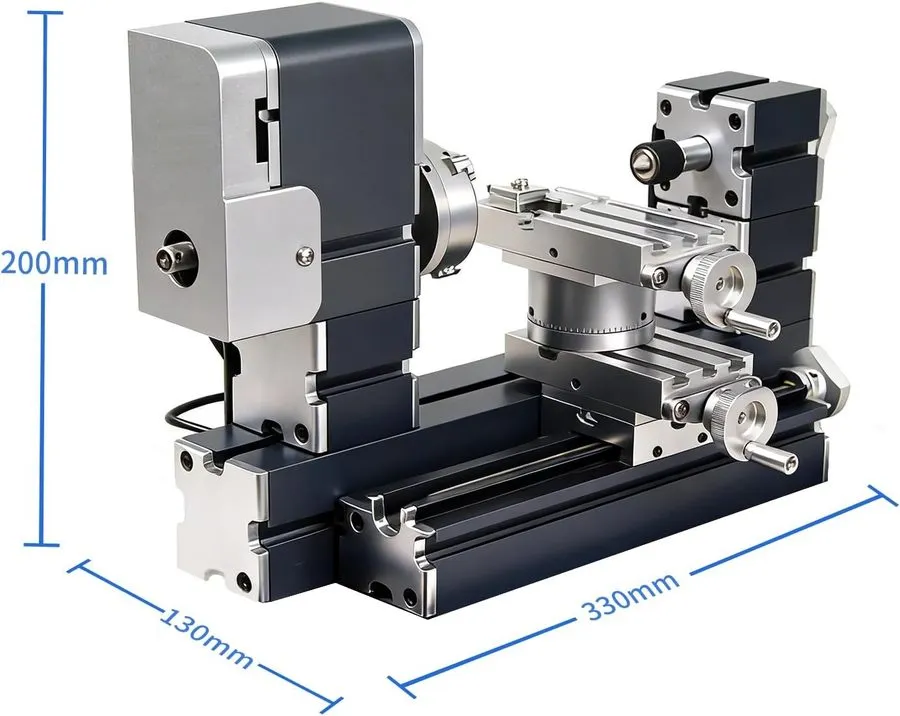 Оборудование ЧПУ High Power 60W Powerful Mini Metal DIY 4-axis Rotating Lathe La — фото лота 2