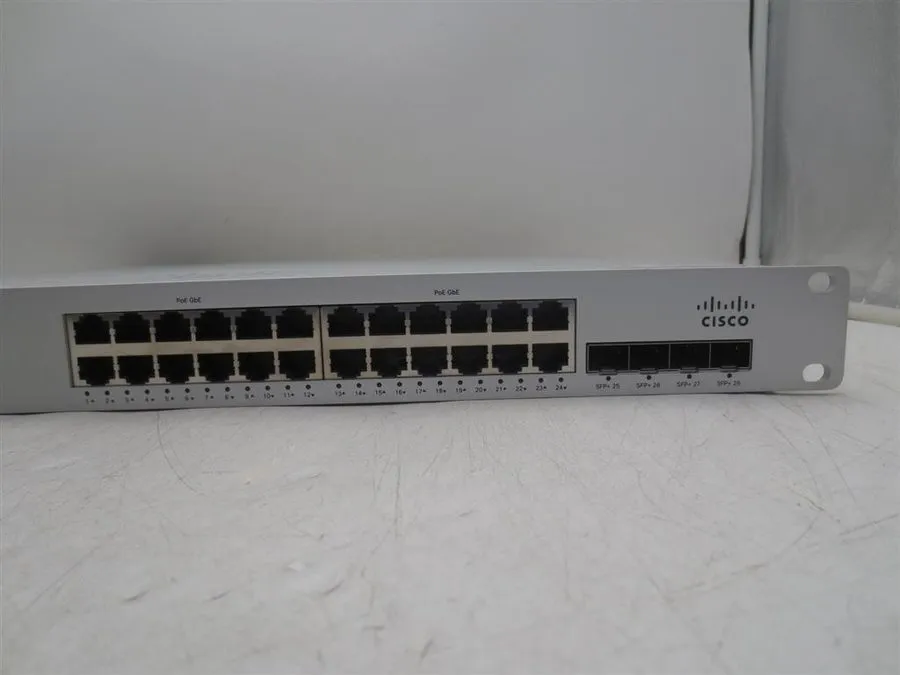 Коммутатор Cisco Meraki MS250-24P 24-Port PoE+ Layer 3 Switch 370W 10G SFP+