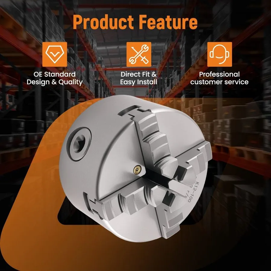Режущий инструмент 100mm Lathe Chuck K12-100 4 Jaw Self Centering — фото лота 2