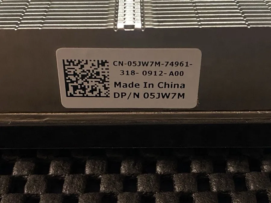 Комплектующее сервера Dell PowerEdge R720 CPU Cooling Server Heatsink 05JW7M 5JW