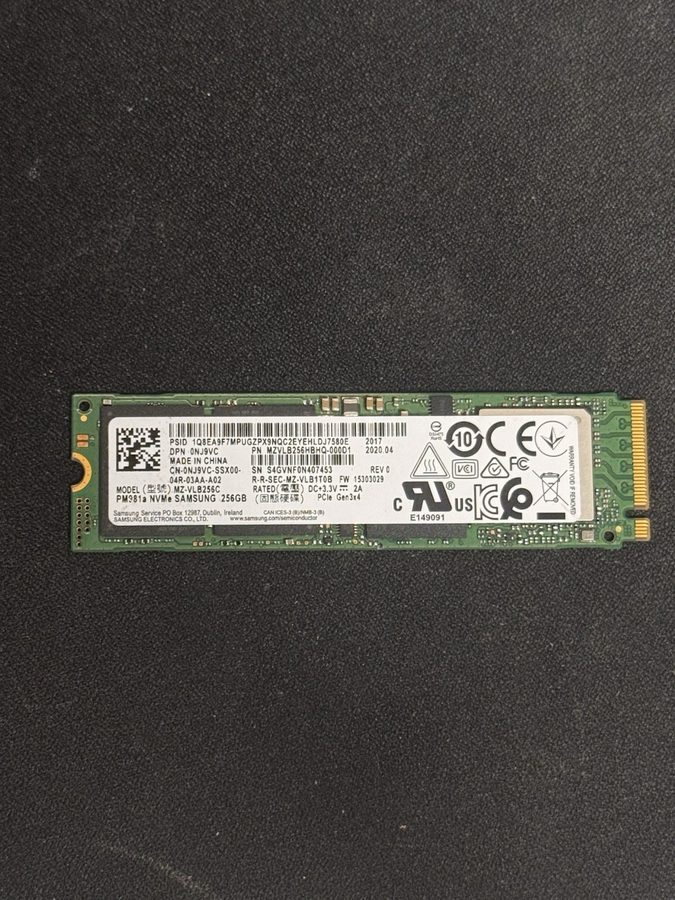 SSD-накопитель SAMSUNG PM981A NVME SED 512GB NVME SSD HARD DRIVE #198252